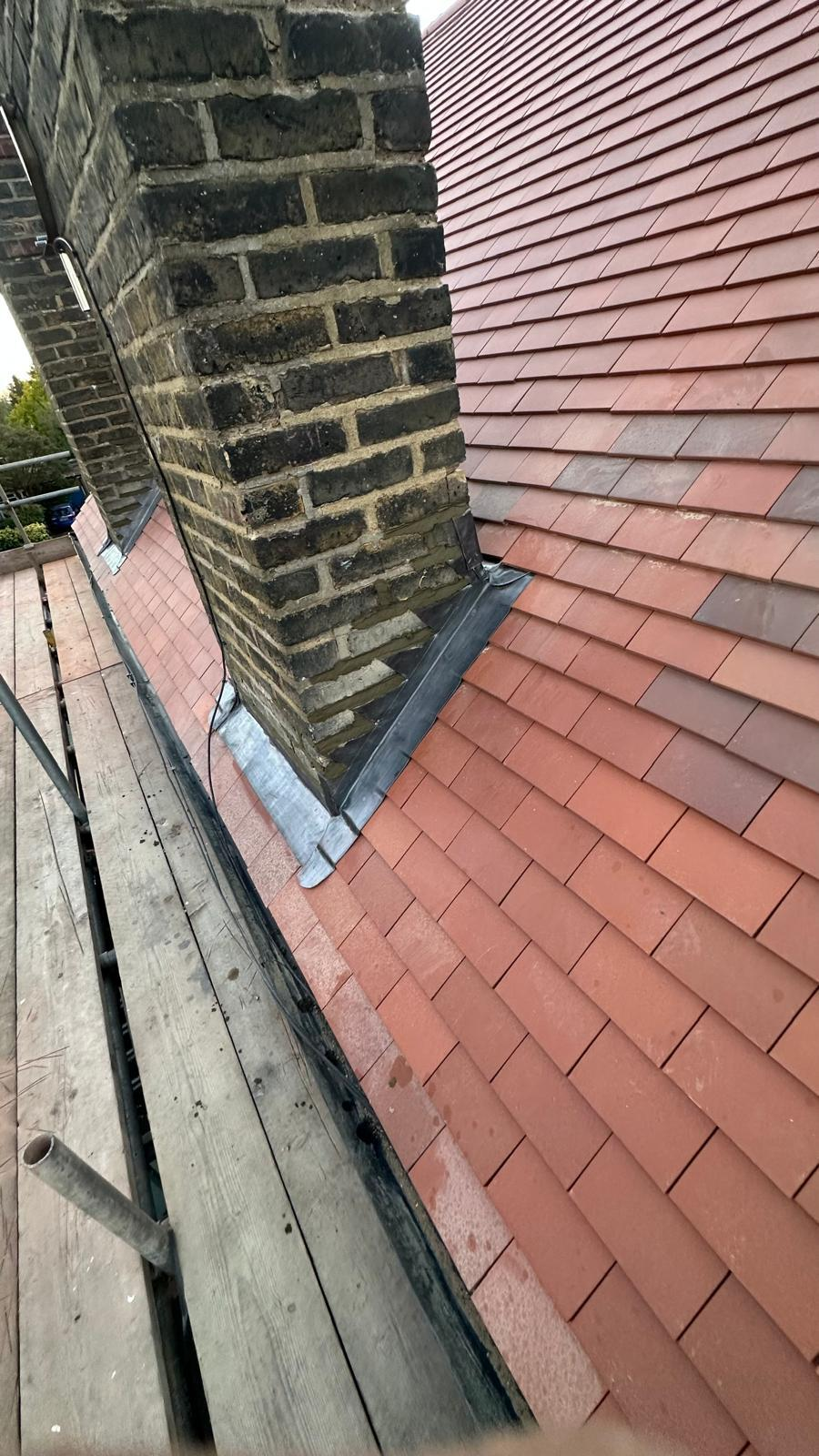 Lead flashing repair work