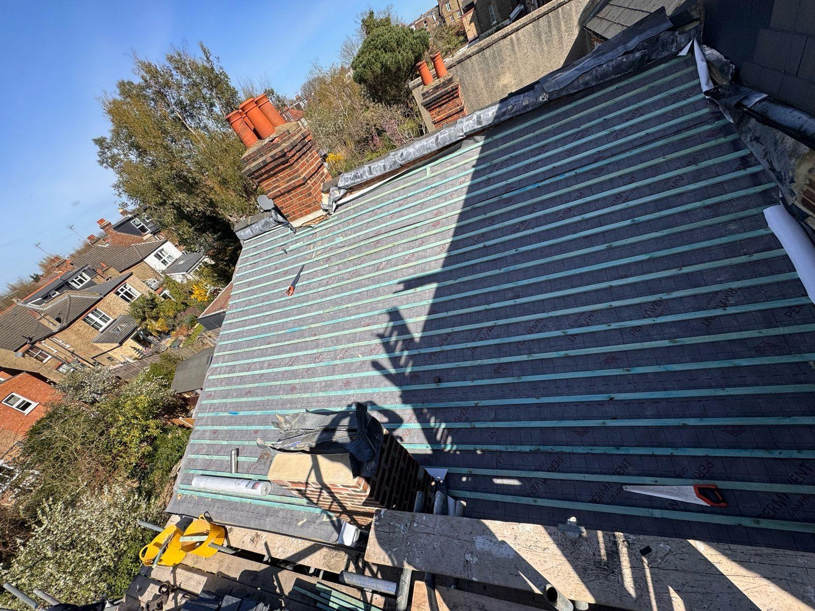 Roof repair work