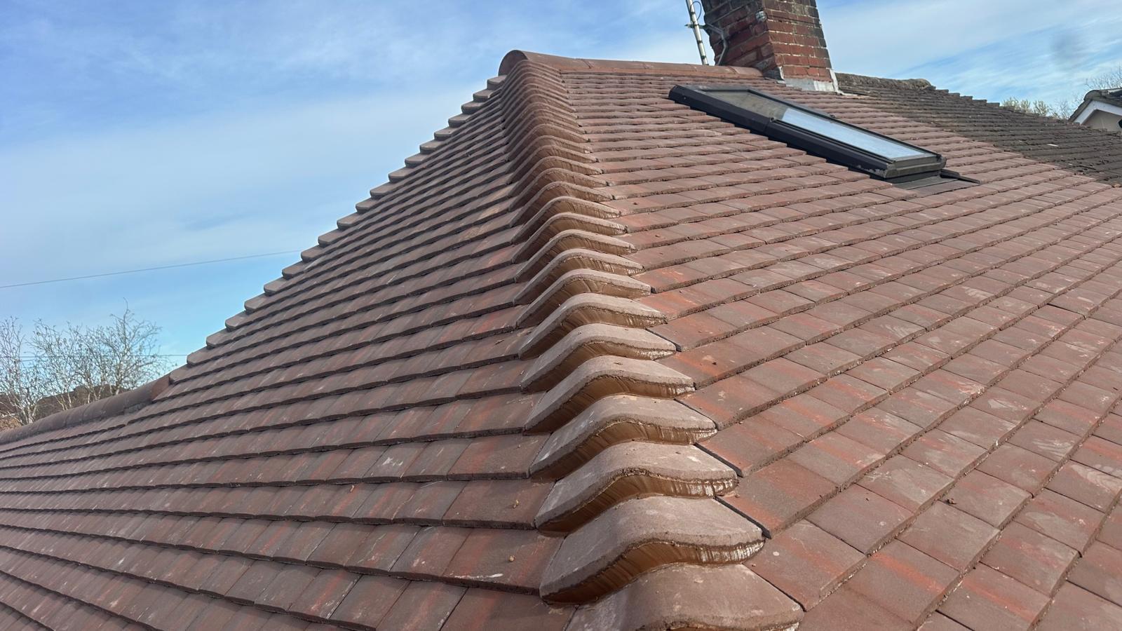 Slate roof repair work