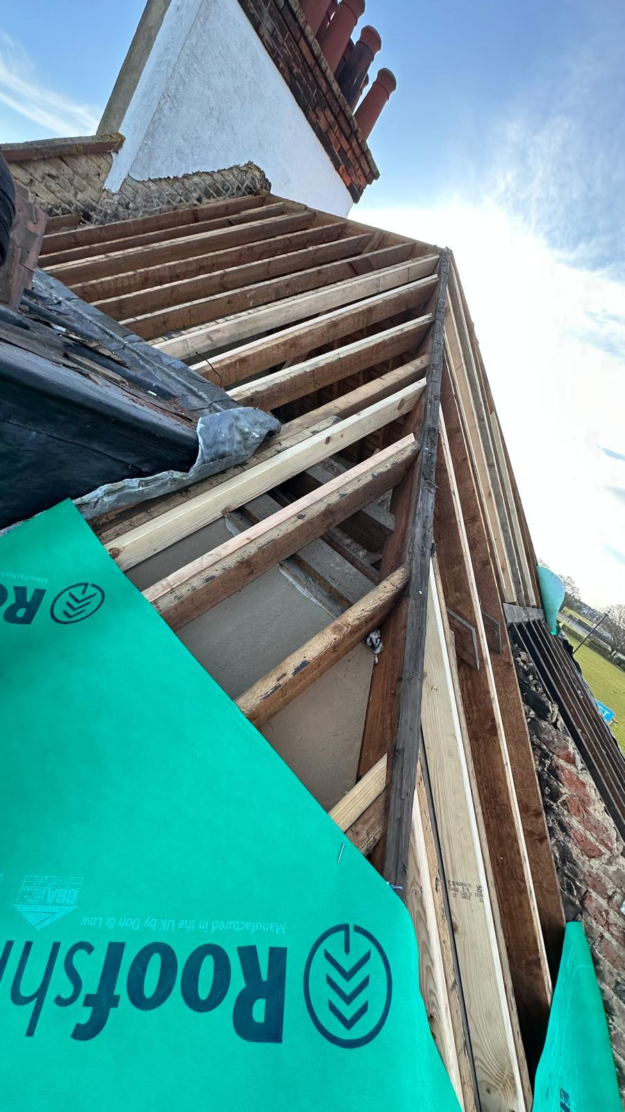 Timber structure repair during re-roof