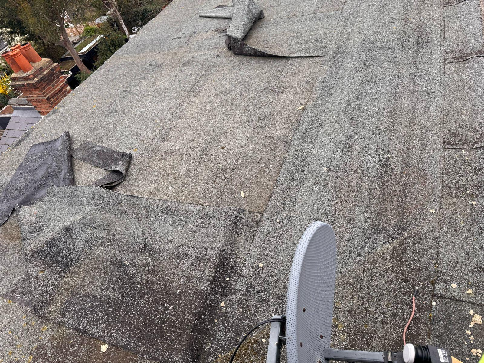 Finished roof repair
