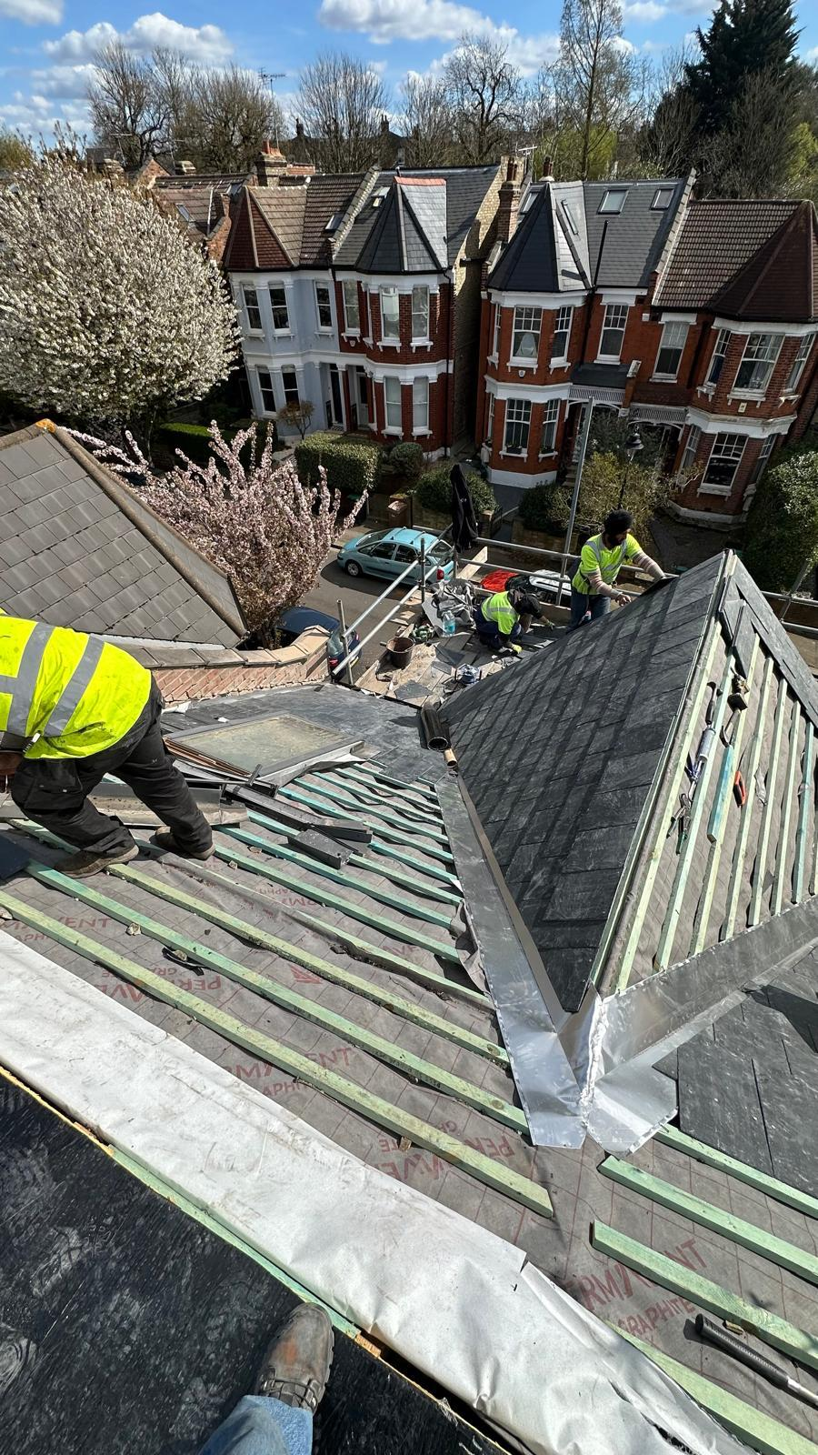 Flat lead dormer roof installation