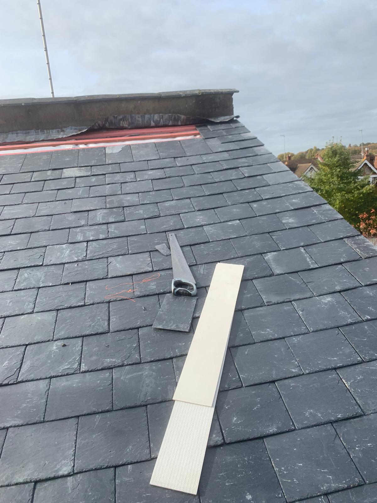 Chimney stack before repair showing crumbling mortar